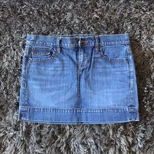 Stretch denim mini skirt